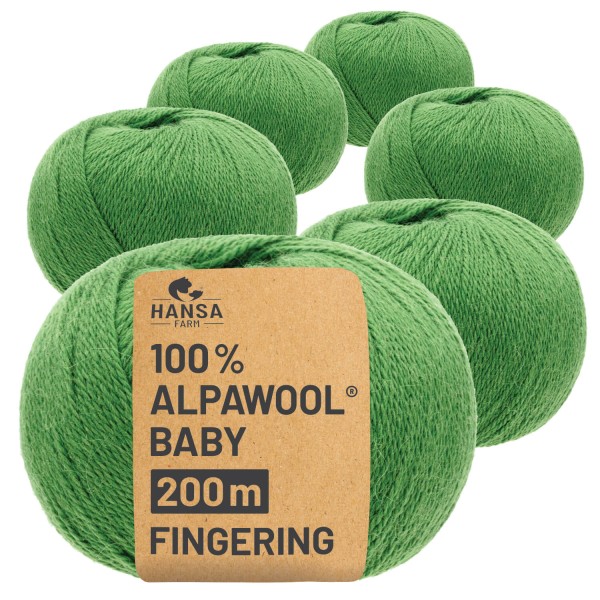 Alpawool® Baby 200 Fingering CF284 - 6x50g Alpakawolle Salbei