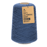 500g Baby Alpakawolle BULKY Kone Jeansblau (CF245
